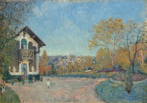 Marly-le-Roi képe a Coeur-Volantból, 1876. alkotó: Alfred Sisley