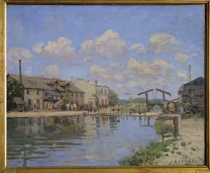 A párizsi St. Martin csatorna látképe ... (olaj, vászon) alkotó: Alfred Sisley