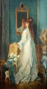 Alfred Stevens, lány a tükör előtt