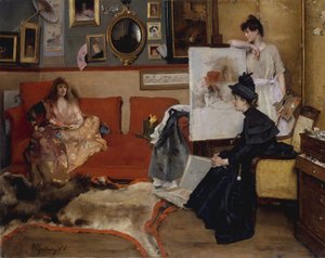 A stúdióban, 1888. alkotó: Alfred Emile Stevens