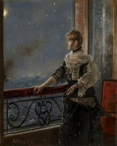Holdfény (Clear of the Moon). 1885 körül alkotó: Alfred Emile Stevens