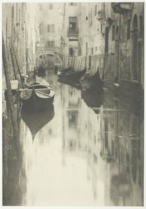 Egy velencei csatorna, 1894, nyomtatva 1897. alkotó: Alfred Stieglitz