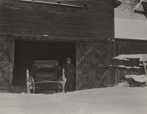 Pajta, kocsi és hó alkotó: Alfred Stieglitz