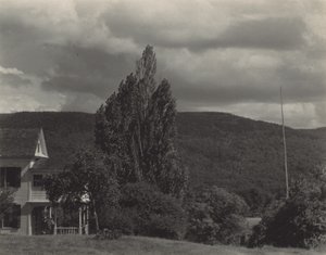 Ház és fák, Lake George alkotó: Alfred Stieglitz