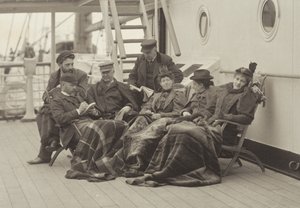 Sime Herrmann, Mann úr és asszony, Dr. Brown, McGibbon úr, Linthicum kisasszony és Emmy – a Bourgogne fedélzetén, 1896. május 5–14. alkotó: Alfred Stieglitz