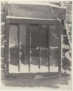 Ablak: fa, üveg, hó alkotó: Alfred Stieglitz