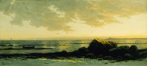 Tengeri tájkép (olaj, vászon) alkotó: Alfred Thompson Bricher