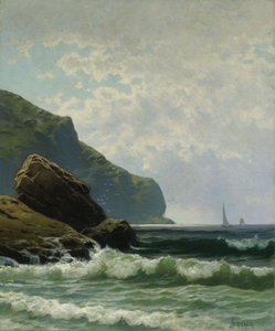 Tengeri táj, hajókkal Offshore Alfred Thompson Bricher által alkotó: Alfred Thompson Bricher