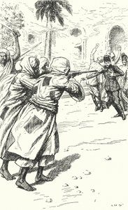 Charles George Gordon tábornok meggyilkolása a Mahdisták által, Kartúm, Szudán, 1885