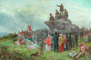 Chartisták találkozója a todmordeni Basin Stones-ban, 1842