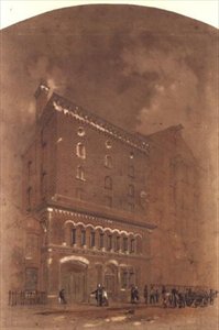 Építészeti rajz egy raktárhoz alkotó: Alfred Waterhouse