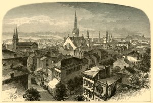 "Cincinnati, kilátás a Carlisle Hotelből", 1874.