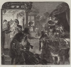Látogatás a régi népnél karácsony estéjén alkotó: Alfred William Hunt