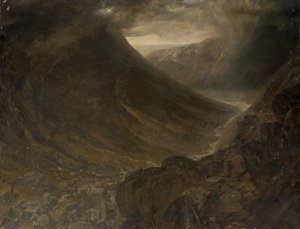 Wasdale Head a Styhead Pass-ról, Cumbria, 1854 körül alkotó: Alfred William Hunt