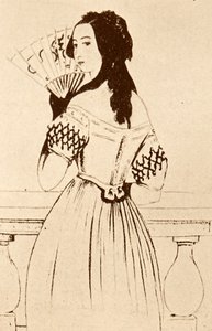 George Sand (rajz) alkotó: Alfred de Musset