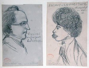 Charles Nodier (1780-1844), Gustave Planche (1808-57) és Alexandre Dumas Pere (1802-70) portréi