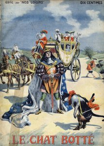 The Boot Cat. Népmese. Vaccari és Carry illusztrációja a „” Les beaux tales”” „” Nos loisirs””” gyűjteményben 1910 körül. Magángyűjtemény.