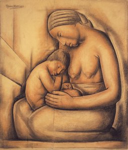 Indiai anya, 1936 körül (kréta papíron)