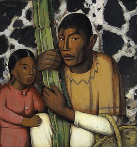 Indiai kaktusszal (tempera papíron)