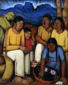 Uruapan festője, 1930 körül (gouache és szén a fedélzeten)