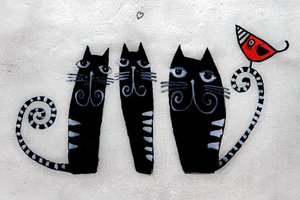 3 Katzen aus Krakau von Alice Gur-Arie