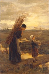 „Hazafelé mentek fáradt útjukon”, 1870-1890 alkotó: Alice Mary Morgan