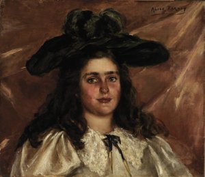 Laura Alice a nagy kalapban alkotó: Alice Pike Barney
