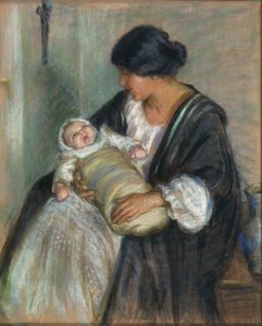 Anya és síró baba alkotó: Alice Pike Barney