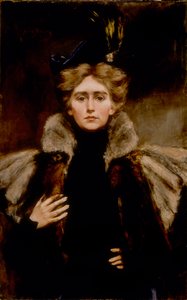 Natalie a Fur Cape-ben, 1897. alkotó: Alice Pike Barney