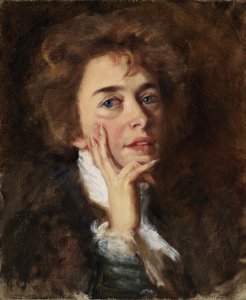 Önarckép a Jabottal alkotó: Alice Pike Barney