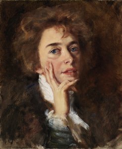 Önarckép Jabottal, 1896. alkotó: Alice Pike Barney