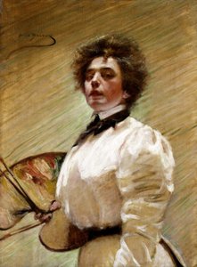 Önarckép palettával, kb. 1906. alkotó: Alice Pike Barney
