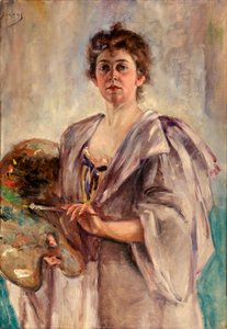 Önarckép festő köntösben alkotó: Alice Pike Barney