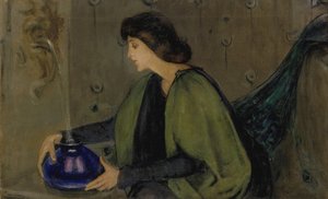 Nő és páva, kb. 1900. alkotó: Alice Pike Barney