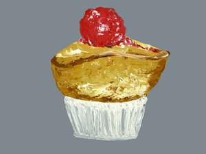 Aranycseresznyés cupcake alkotó: Alice Straker