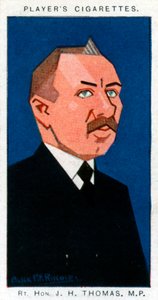 James Henry Thomas brit szakszervezeti aktivista és politikus, 1926.
