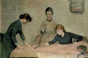 A varrás osztály alkotó: Alix d Anethan