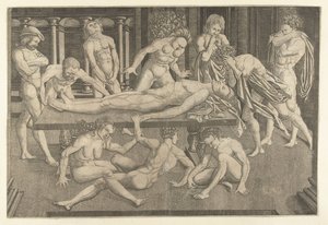 De beining van guttmelta de narni alkotó: Allaert Claesz. (attributed to)