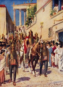 Alaric belép Athénba (színes litó)