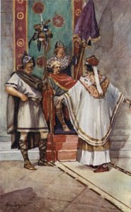 Szent Pál és Edwin király (színes litó)