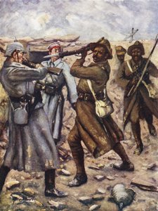 Az első indián, aki elnyerte a Victoria Cross-t – Naik Darwan Singh Negi, Festubert, Franciaország, 1914. november (színes litó)