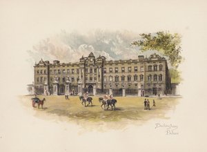 Ismerős London: Buckingham-palota (színes litográfia)