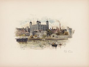 Ismerős London: Tower (színes litográfia)