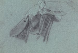 Tanulmány egy kalapot tartó kézről alkotó: Allan Ramsay