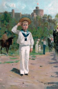 Edward, walesi herceg, tiszteleg a színek előtt, 1902