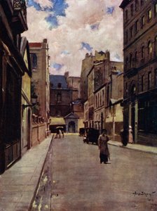 Párizs: Egy utca a régi Párizsban, St Germain (színes litó) alkotó: Allan Stewart