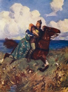A madarak csatája (színes litográfia) alkotó: Allan Stewart
