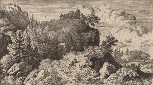 Firs in the Defile, valószínűleg c. 16451656. alkotó: Allart van Everdingen