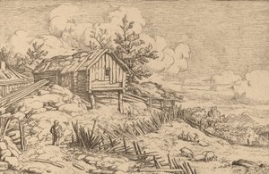 Ember egy romos sövény bejáratánál, valószínűleg c. 16451656. alkotó: Allart van Everdingen
