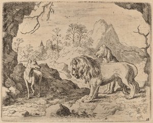 Reynard megígéri, hogy felfedi a rejtett kincset, valószínűleg c. 16451656. alkotó: Allart van Everdingen